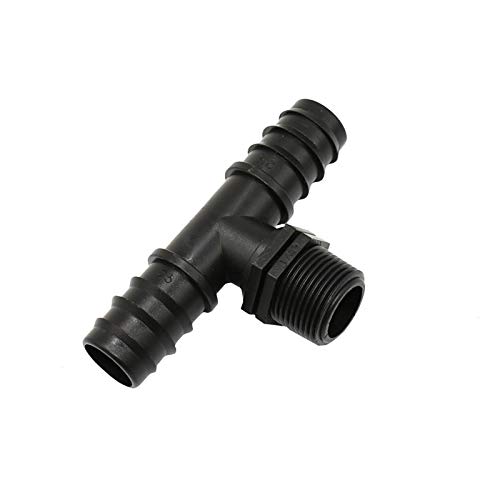 Abreuvoir chronométré 10pcs Homme 3/4 25 mm Tuyau T eau d'irrigation goutte à goutte Splitter Tuyau d'arrosage connecteur 2 voies for effet de serre Pour robinet extérieur ( Color : 3I4 to 25mm )