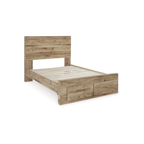 Image of Signature Design by Ashley Platform Storage Bed Full Frame, Light Brown