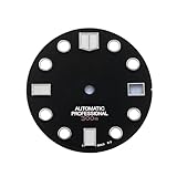 Generico Quadrante in scala con logo S da 28,5 mm, adatto for movimento NH35/NH36/4R/7S, accessori for la modifica dell'orologio luminoso verde(W-D-217)
