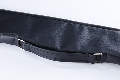 Sinsilvie Pool Cue Bag, Schwarz, Tragbare Pool Queue Tasche, Billard Queue Tasche, 1/2 Billard Stick Rod Storage (Black)