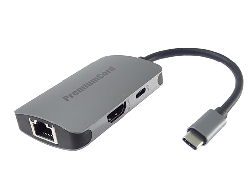 Station d'accueil USB-C en aluminium avec HDMI 4K et Power Delivery 100W