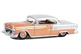 1955 Chevy Bel Air Custom Coupe Rose Gold Metallic and Silver Metallic with Gold Interior (Lot #1275.1) Barrett Jackson Scottsdale Edition Series 12 die cast Model car by Greenlight 37290A