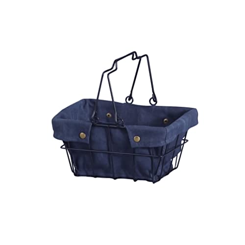 アビテ ワイヤーファブリック バスケット2S ネイビー w240×d180×h135 mm FW-702-NV