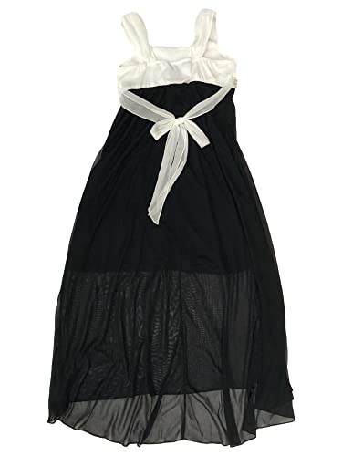 Amy's Closet Girls Long Black & White Pearl Dress Semi-Formal Party Gown3