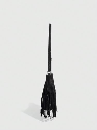 Image of Floerns Women's Fringe Faux Suede Crossbody Bag Tassel Bucket Bag Western Shoulder Bags