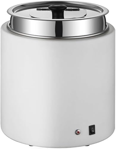 Cool Well 業務用電気式スープウォーマー 業務用スープジャー ステンレス鋼10L 自動恒温80° 温度調整 スープジャー スープ保温鍋 保温ジャー 湯煎式 大容量 鍋 お粥 カレー ビュッフェ レストラン 食品用スープ釜ウォーマー 家庭用業務用 保
