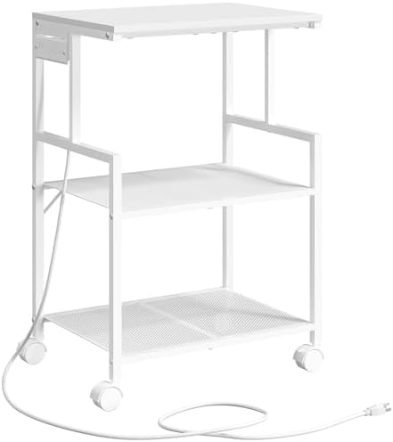 MAHANCRIS Mobile Printer Stand, 3-Tier Industrial Printer Cart wi...