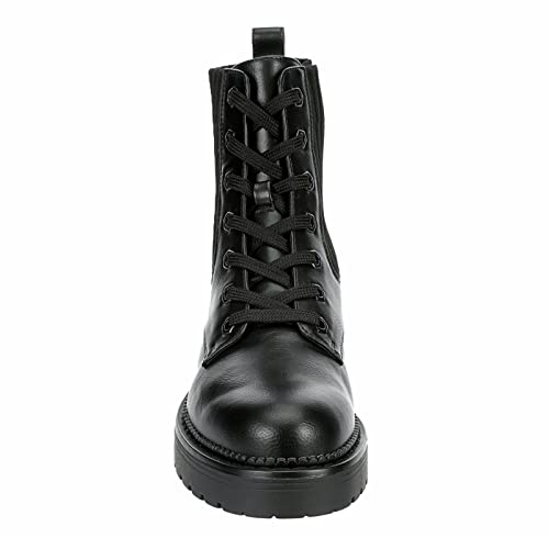 XAPPEAL Hannah - Women's Faux Leather Lace up Chunky Platform Combat Boot Black3