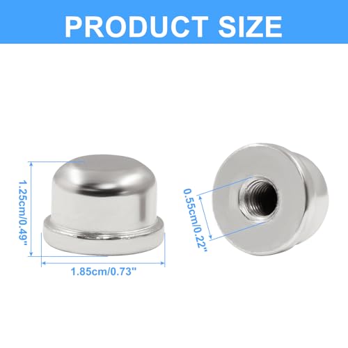Image of Litoexpe Solid Lamp Finials Caps Tapped 8 Pcs, Lamp Shade Holder Harp Lamp Lamp Accessories (Silver)
