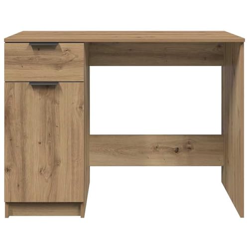 Bureau compact en chêne pour optimiser le rangement informatique du salon - 7