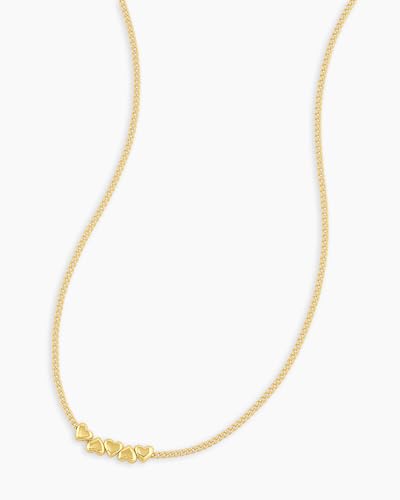 gorjana - Lou Heart Necklace 16"-18" - 18k Gold Plated Brass - Chain with Heart Charms- Spring Ring Closure - Everyday Elegance - Perfect for Gifting2