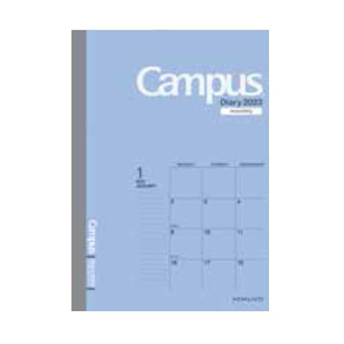 コクヨ キャンパスダイアリー 手帳 2023年 A5 マンスリー ブルー ニ-CMB-A5-23 2022年 12月始まり