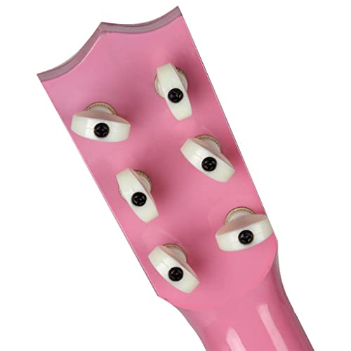 Image of Mini 21Inch 6 Strings Acoustic Guitar Musical Instrument Gift Pink