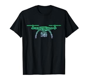 Drohnen-Symbol T-Shirt für Drohnenpilot | Operator Jungen Quadcopter T-Shirt