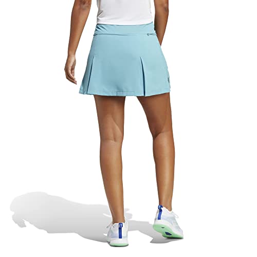 adidas Saia de tênis plissada feminina Club, Azul pré-amado, Small