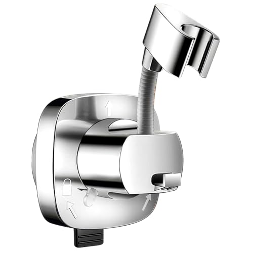 Support De Pommeau De Douche Rotatif à 360°, 7×1,5×13cm Support Pommeau De Douche Ventouse Résistant, Ventouse Pommeaus De Douches per Salles De Bains...