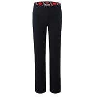Bienzoe Girls School Uniform Pant: Kids Adjustable Waist Durable Straight Leg Dress Trouser Black 12