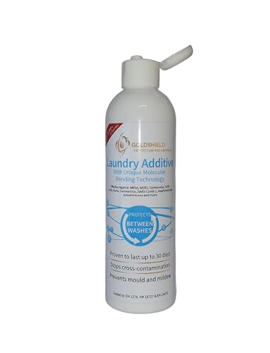 Antibacterial Laundry Additive - NHS Grade Antimicrobial Odor Removal Disinfectant Laundry Wash Additive - 250ml GS5 by GoldShield