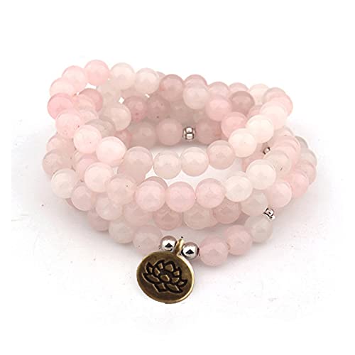 Bracelet de yoga 108 perles cristal de poudre naturelle collier de mode