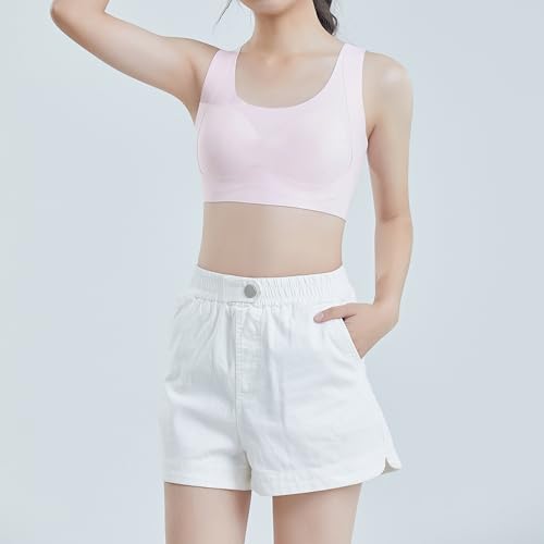 Girls Training Bra-Racerback Sports Seamless Bras, Teen Bra Comfort Seamless, Girls Bra with Removable Mini-A Cup Pad4