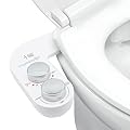 Nobleflow Bidet Attachment For Toilet - Warm Water Hot And Cold - Attachable Bidet Non Electric For Existing Toilets Add On With Feminine Wash Adjustable Angle And Self-Cleaning Nozzle