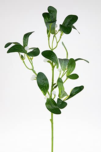 Seidenblumen Roß Mistelzweig 38cm PM künstlicher Zweig Mistel Kunstpflanzen Kunstblumen