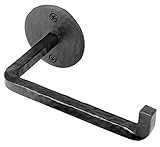 Stur-De Wrought Iron Toilet Paper Holder - Rustic Toilet Paper Holder Wall Mount Tissue Holder for Bathroom, Toilet Paper Roll Holder for Farmhouse Style Home & Vintage House - Black, 6.5 x 2.5 Inches