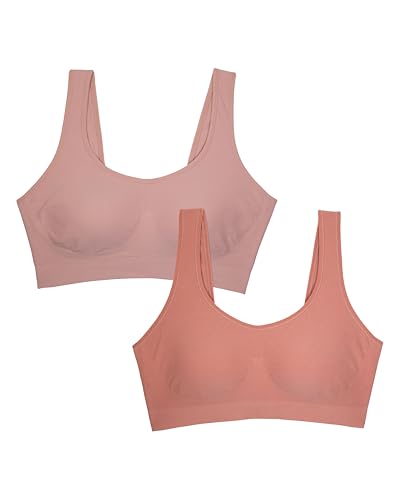 Image of Fruit of The Loom Women's 2-Pack Full Coverage Wireless Bra w / Built In Pads - All Day Comfort