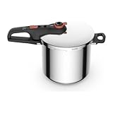 Olla De Presión T-fal, Secure Click 8l, Acero Inoxidable, gris, modelo P2584403