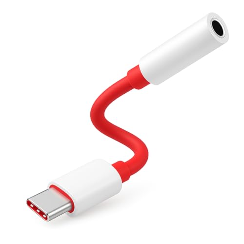 Image of OnePlus Original Type-C to 3.5mm Audio Jack Adapter | USB-C to Aux Converter Dongle | Compatible with OnePlus 7 /7T /7 Pro, 8 /8T /8 Pro, 9 /9R /9 Pro, 10 Pro, 11, 11R & Nord Series