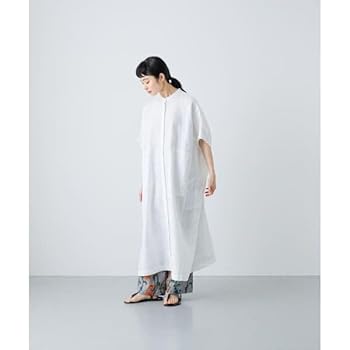 Amazon.co.jp: [かぐれ] リネンスクエアワンピース BLACK FREE