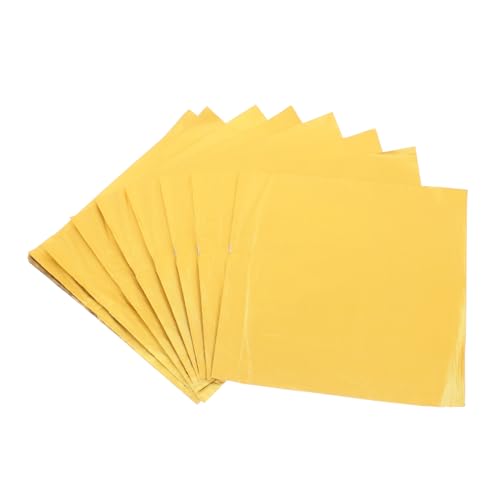 POPETPOP 100 Piezas Envoltorios De Papeles De Embalaje De Chocolate Envoltura De Dulces Envoltorios De Trufa Envolturas De Azúcar Golden Papel De Aluminio