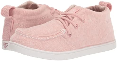 Roxy Girls Minnow Wally Mid Top Slip On Sneaker, Heather RED 223, 4 Big Kid | Image 6