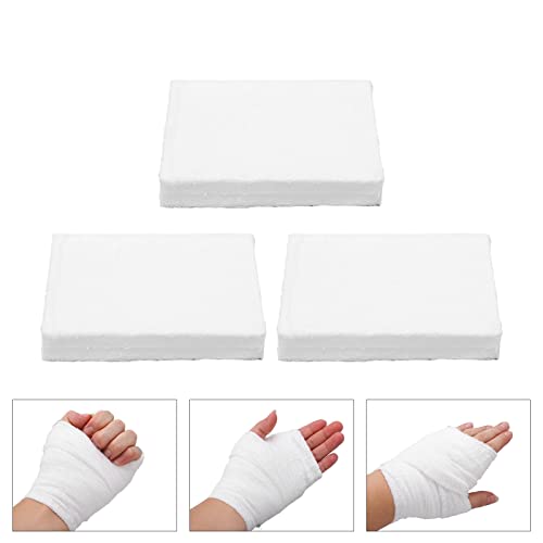 Bloco de Gaze de Curva de Compressão, 3 Peças de Gaze Branca Comprimida para Casa Ao Ar Livre
