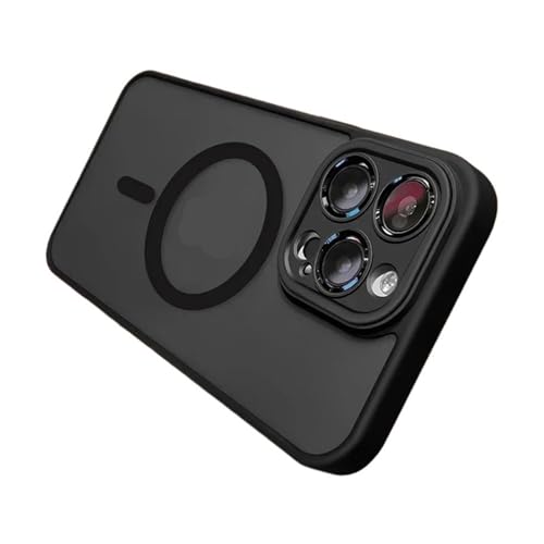 Coque Magsafe iPhone 14 Pro Max étui bleu mat pour protection objectif en déplacement - 2