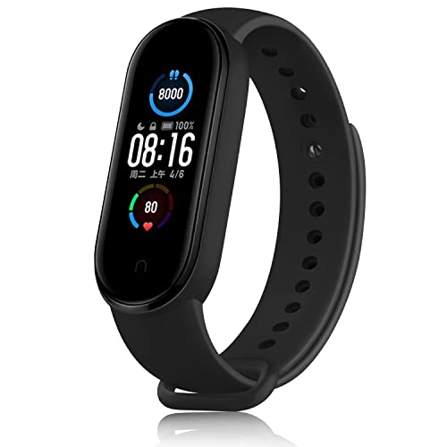 [Wanme] ���߂̃X�|�[�c Xiaomi Mi Band 6 �o���h/Mi Band 5 �o���h & amazfit band5�o���h�ւ��x���g, �\�t�g�V���R�����K�ȏ����j�������p�X�g���b�v �Ή� Mi band 5/Mi band6/ Amazfi