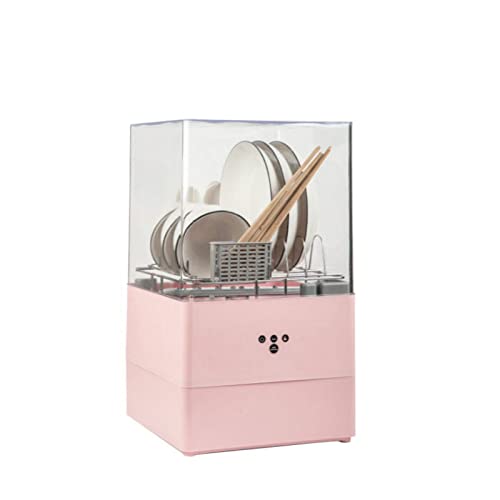 IEASExwj Countertop Dishwasher ホームホールドスモールデスクトップフリー設置スマートミニ食器洗い機全自動乾燥食器洗い機 (Color : Pink)のサムネイル