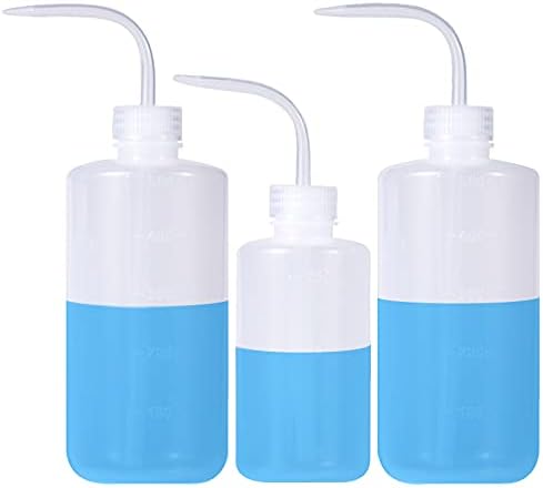 3Pack Tattoo Wash Bottle, Plastic Squeeze Bottles for Medical Label Tattoo Provides Inexperienced Cleaning soap Wash Tattoo Equipment ( 500ml/16oz 250ml/8oz )