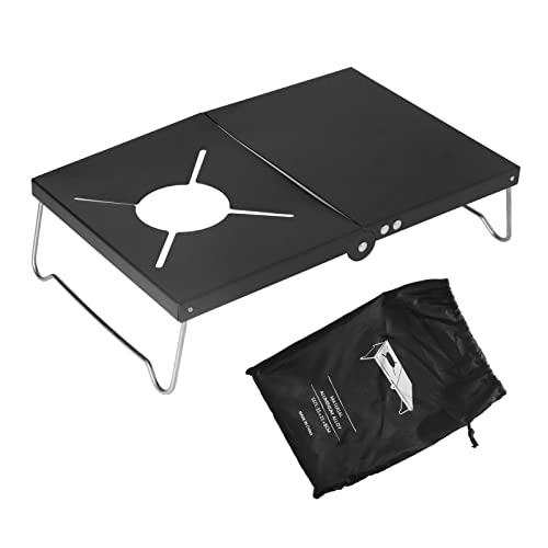 Table de cuisson de cuisine de camping, station de cuisson de camping pliante avec sac de rangement, table de réchaud de camping en alliage d'aluminium ultraléger pour le camping en plein air