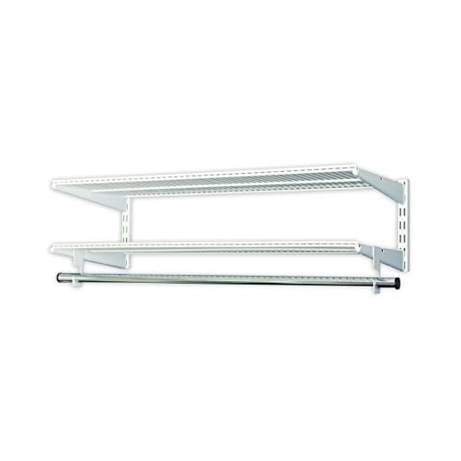 Element System Juego de estantería solución para guardar ropa LUCKY 2, estantería de pared, estantería para guardarropa, armario o pasillo en color blanco