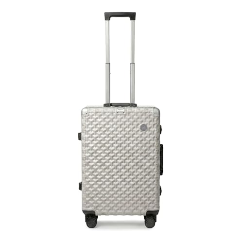 CLUB HACHI Hard PC Trolley Luggage, Cabin Size, 100% Polycarbonate, Lightweight and Durable, Silent Wheels, Anti-Theft with Aluminium Frame, and 2 TSA Locks, 20-Inch, Moonlight Frost