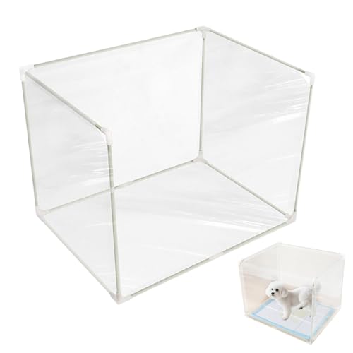 Protector Antisalpicaduras Para Caja De | Limpieza Fácil Plegable Bandeja Gatos | Bordes Altos Entrenamiento Baño Mascotas | Pantalla Privacidad Hogar Salón Dormitorio Balcón