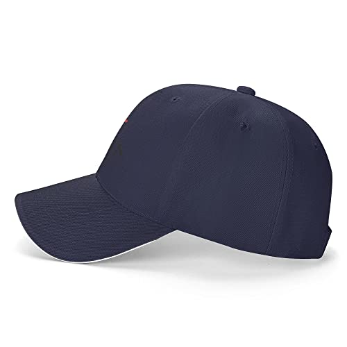 Gorra ajustable unisex estilo béisbol azul marino miniatura 3