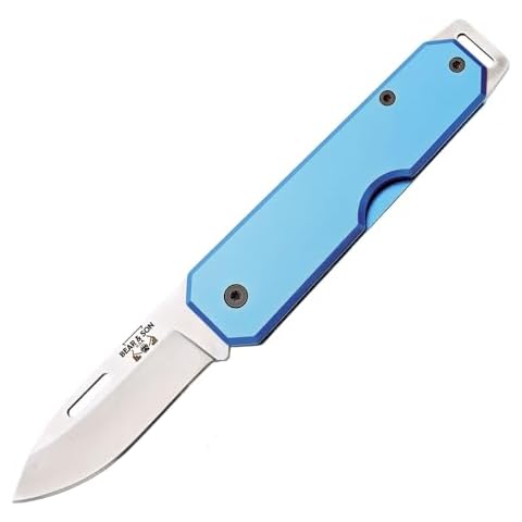 BEAR AND SON - MANUAL - 19/8 - Drop Point - 440 Stainless Steel - Aluminum - Lightweight for Everyday Carry - 110BL Cover