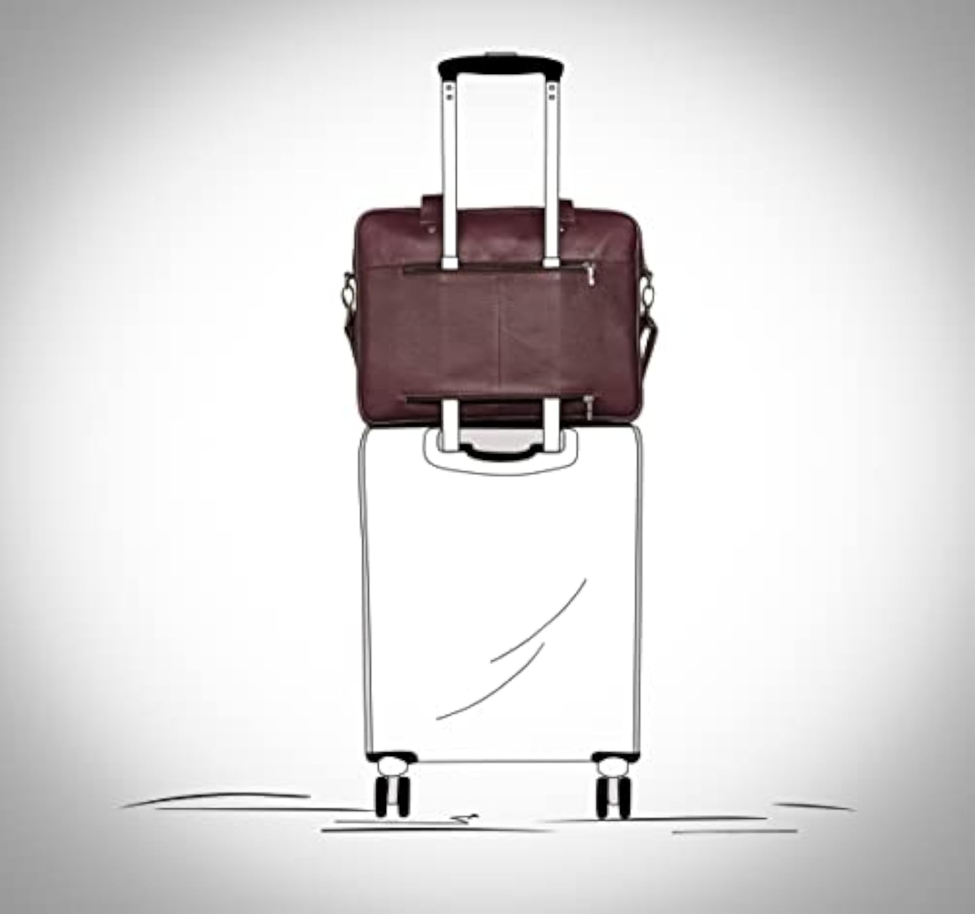 Xander Brown Leather Messenger Bag for Men