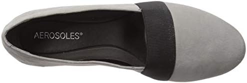 Aerosoles Women's Run Along Ballet Flat, Grey Suede, 8 M US | Image 4