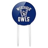 Acrylic Westfield State Owls Cake Topper Party Decoration for Wedding Anniversary Birthday Graduation