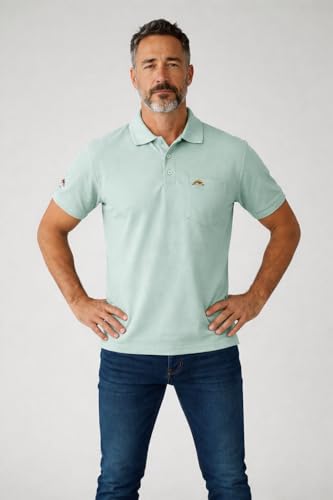 Image of Men Regular fit Polo Neck Front Pocket ||Pocket Embroidery Casual Wear T-Shirt||Half Sleeve Side on Sleeve Embroidery|| Button Closer t Shirt for Men
