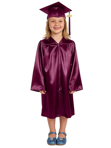 Image of GradPlaza Shiny Preschool Graduation Cap and Gown for Kids 2026 Tassel kindergarten graduation cap and gown