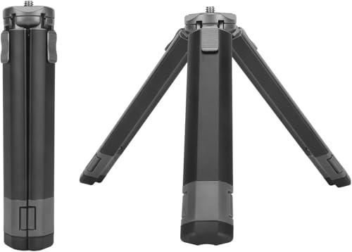 Image of SHOPEE Extendable Mini Metal Compact Desktop Tripod Stand Handle Grip with 1 /4 inch Screw - Universal Small Tabletop Tripod for DSLR Camera, Gimbal, Action Cam, Camcorder, Microphone, LED Light, etc